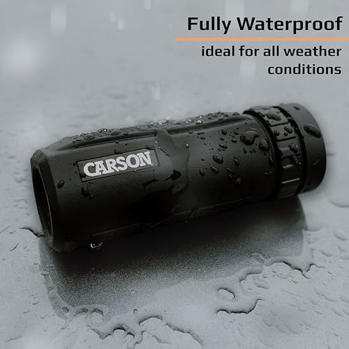 Carson BlackWave 10x25mm Waterproof Monocular, Black (WM-025) BlackWave (WM-025)