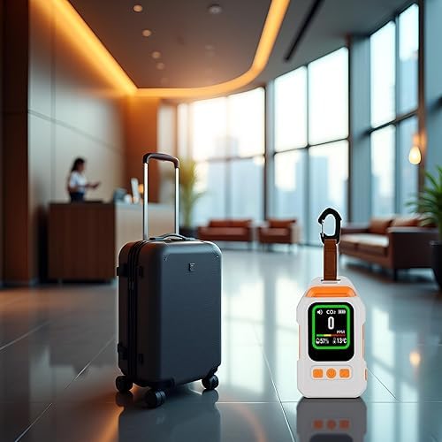 Portable Rechargeable Air Detectors, Indoor Air Quality Meters,Magnetic Detector with Temperature and Humidity Monitoring, Audible and Visual Air Quality Monitor for Camping, Hotels, Travel, and RVs