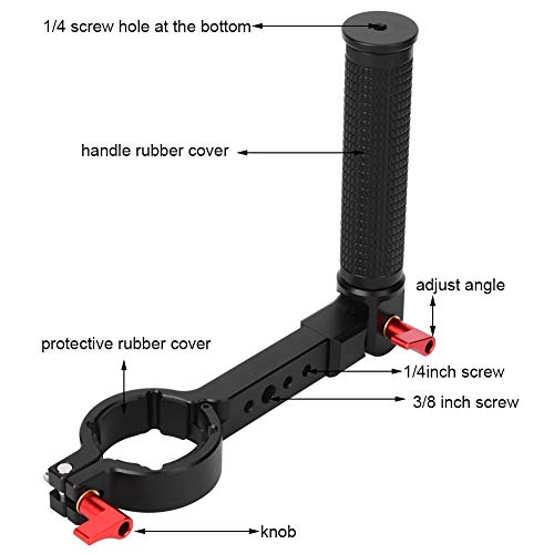 Gimbal Hand Grip, Lanyard Sling Extension Bracket Monitor Flash Mount Handle Extender Compatible for DJI Ronin-S Zhiyun Crane2 Handheld Gimbal Stabilizer(for Ronin-S)