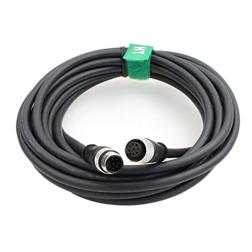 M12 A Coded 8 pin Female to 8 pin Male Cable for Cognex in-Sight Remote Head Camera 1M