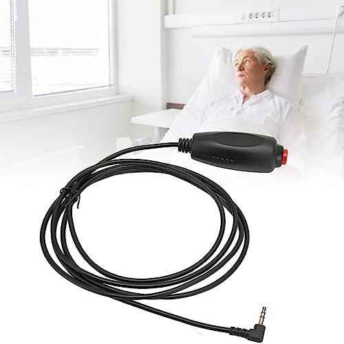 Nurse Call Button Cable, 3.5mm Waterproof Universal Call Cable, Replacement for Nurse Station, Push Button Cable for Caregivers, Patients, Elderly, Sick People