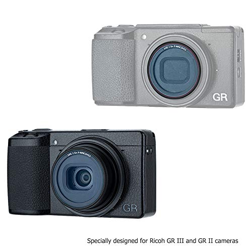 JJC Metal Lens Cap with UV Protective Filter for Ricoh GR IIIx GR III GR II