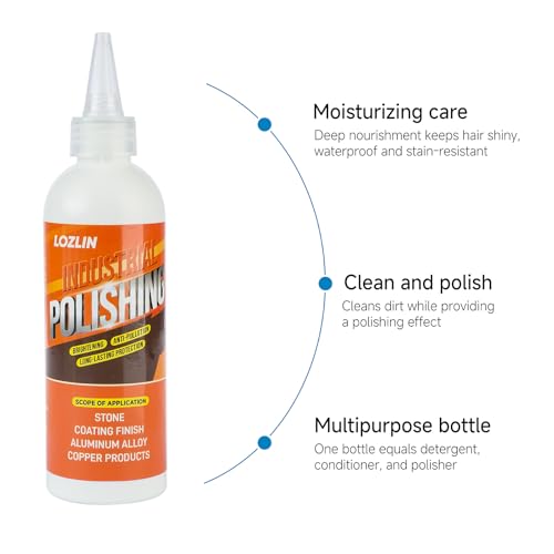 LOZLIN polishing paste for granite, marble, quartz countertops and stainless steel metal repair, 100g container