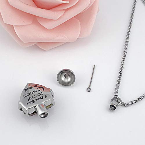 YOUFENG Urn Necklaces for Ashes Always in My Heart Heart Cremation Jewelry Memorial Pendant Birthstone Necklace January URN