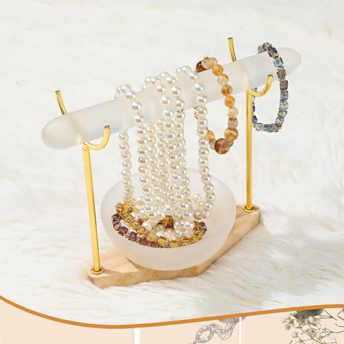 RattanView Selenite Bracelet Holder Display Stand Crystal Bowl, 4 In Round 4 Inch