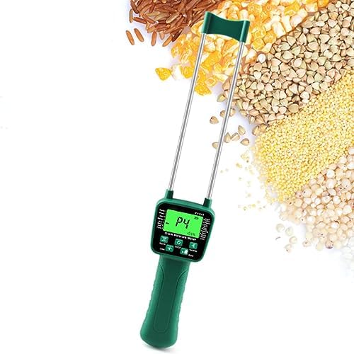 [Australia - AusPower] - Pwshymi Grain Moisture Tester with Probe, Digital Grain Tester, Auto Shutdown Wheat Meter Easy Portable Backlight Voice Broadcast for Monitoring and Ensuring Optimal Dry Food Quality 