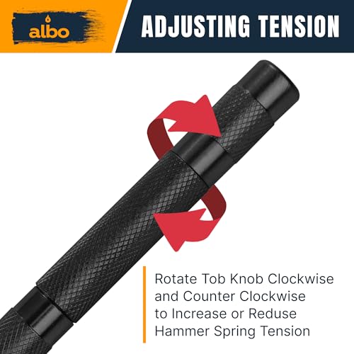 ALBO Automatic Center Punch, 5", Black, Standard Cap, 2 Pcs 5'' black pack of 2