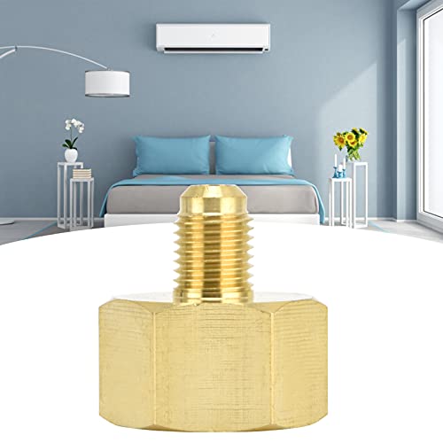 Brass Refrigerant Adapter, R134A Refrigerant Tank Adapter, W21 and 1/4SAE Air Coolant Converter Connection for AC Refrigerant System