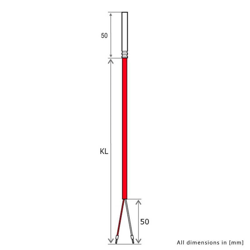 [Australia - AusPower] - iOVEO 036HS05202 NTC 10KOHM Temperature Sensor / Cable Sensor / Solar Sensor / Temperature Sensor with Silicone Cable up to 200 °C, NTC, 2 Metres 2 Meter Single 