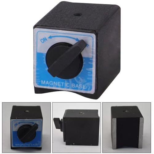 Magnetic Base with Strong Magnet, M8 x 1, 25 Thread Holes, Compact & Precise