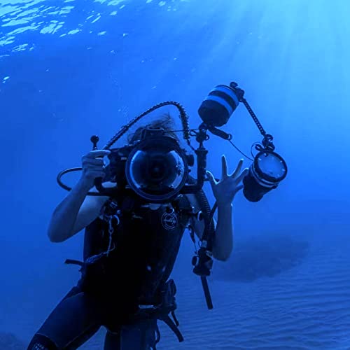 Buoyancy Float Arm,DIVTEK Dive Bracket with Nauticam Bayonet Mount Improved Lightweight for Underwater Camera Tray Scuba Dive Video Lights Arms D95-160