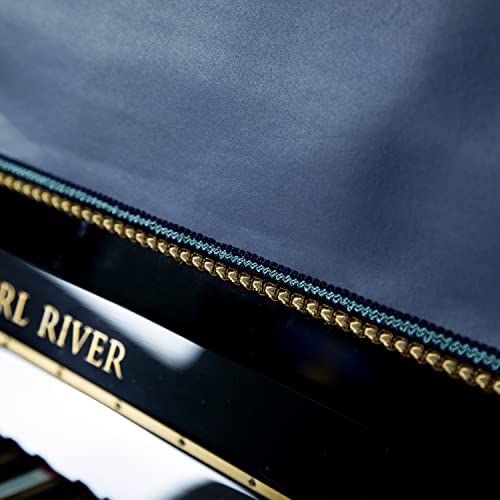 Leath-Aire Electric Piano Cover, Luxury, Soft Touch, Glossy, Thick, Upgrade with Two-side Lace, Simple And Beautiful (BLUE) BLUE