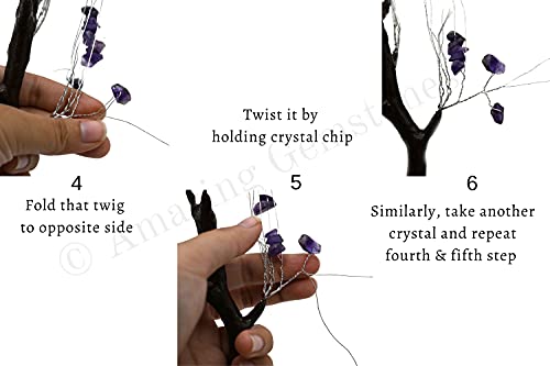 Amazing Gemstone Amethyst Spiritual Decor Crystal Tree DIY Kits for Adults Kids, Makes a Perfect Office Table Feng Shui Tree Holistic Gifts for Women