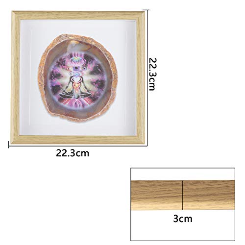 rockcloud 7 Chakra Purple Flame Agate Geode Slice Wall Art Healing Chakra