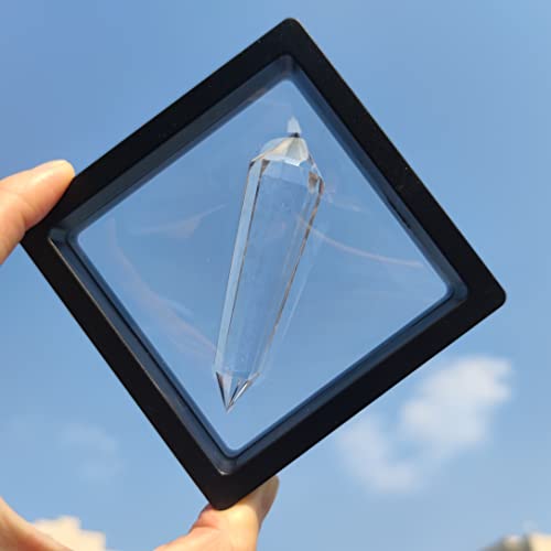 7cm 12 Sided Facet Smokey Crystal Vogel Smoky Double Terminated Wands Rock Quartz Point Reiki Healing Stone DT for Spiritual Meditation Energy Generator Gemstone Stick Cristal Wond for Chakra Gift
