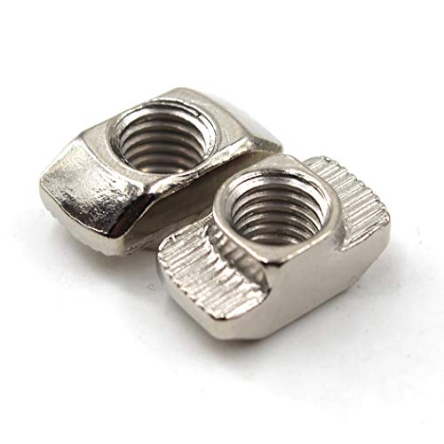Flomore M3 T-nut, nickel-plated carbon steel, for 4040 European standard aluminum extrusion T-slots