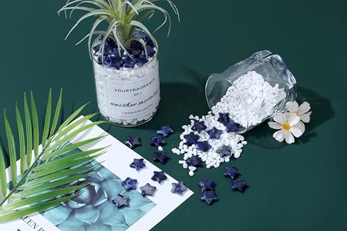 QINJIEJIE 20 PCS Blue Sodalite Star Crystals Healing Stones Mini Crystal
