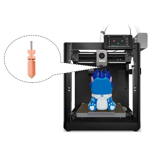 LICAEVEY 3PCS AD5X Hotend Nozzle 0.8MM All Metal, Hotend Nozzles Set with Enhanced Heat Dissipation Block for Stable Printing with Various Filaments