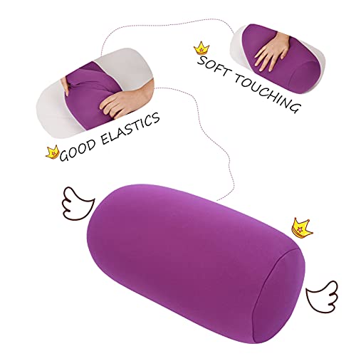 Fdit microbead neck pillow with roll design, supporting neck and head for travel, home, or relaxing comfort.