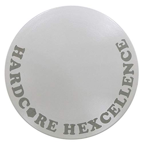 Headchef Hardcore Hexellence Ceramic Non-Stick Coated Metal Herb Grinder, 4 Piece, 62mm (Whiteout)