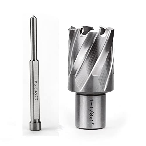 OSCARBIDE 1-1/8 x 1 inch HSS annular cutter with 3/4 Weldon shank for mag drills