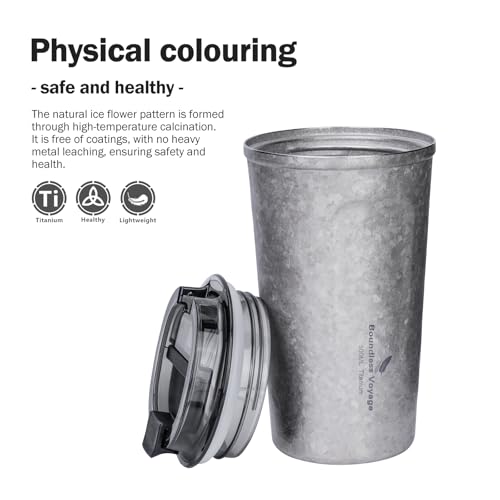 iBasingo 17oz / 500ml Titanium Travel Coffee Tumbler Ti3235A 500ml tumbler Ti3235A