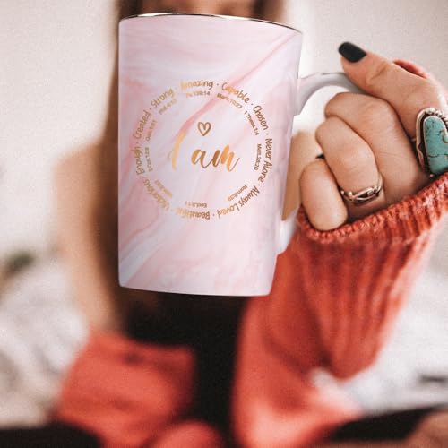 Joymaking Inspirational Christian Gifts: Coffee Mugs with Bible Verse, Spiritual Birthday Gifts for Women, 14 Oz Pink Bible Verse-pink 14Oz