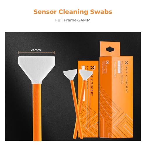 K&F CONCEPT 24mm Full-Frame Sensors Cleaning Swabs X10，Camera Clean