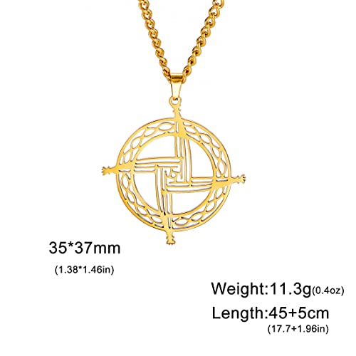 St Brigid's Cross Saint Bridget Necklace Traditional Irish Celtic Cross Pendant Amulet Christian Pagan Religious Jewellery Woman Man Gift gold