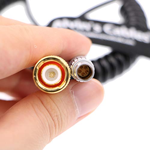 Alvin's Cables BNC to 5 Pin Male Timecode Coiled Cable for ARRI Mini| Sound Devices ZAXCOM TC direction: BNC→5 Pin Male