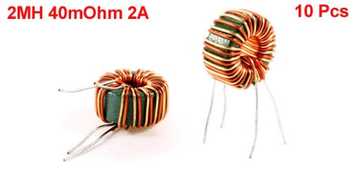 10 Pcs Toroid Core Common Mode Inductor Wire Wind 2MH 40mOhm 2A Coil | 40 Mohm 2 A coil
