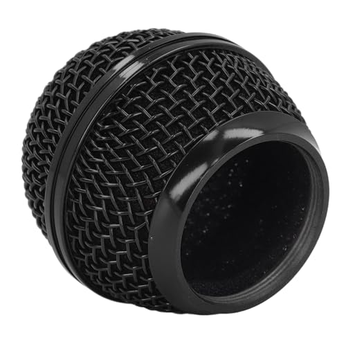 Mesh Grille for SM58 Microphones, Stainless Steel Microphone Head Replacement, Microphone Grille Replacement for SM58S SM58LC BETA58 BETA58A SA M30 SV100 UT2 PGX24 SLX4 (Black) Black