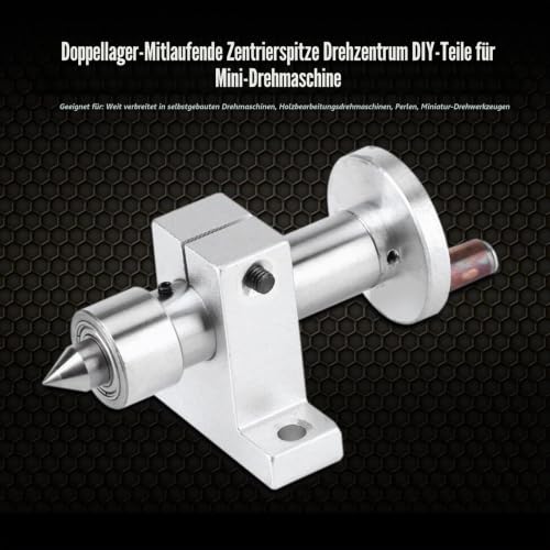 Ausla Live Center Double Bearing Tailstock Lathe | Centring point, rolling core, double turning centre, for mini lathes