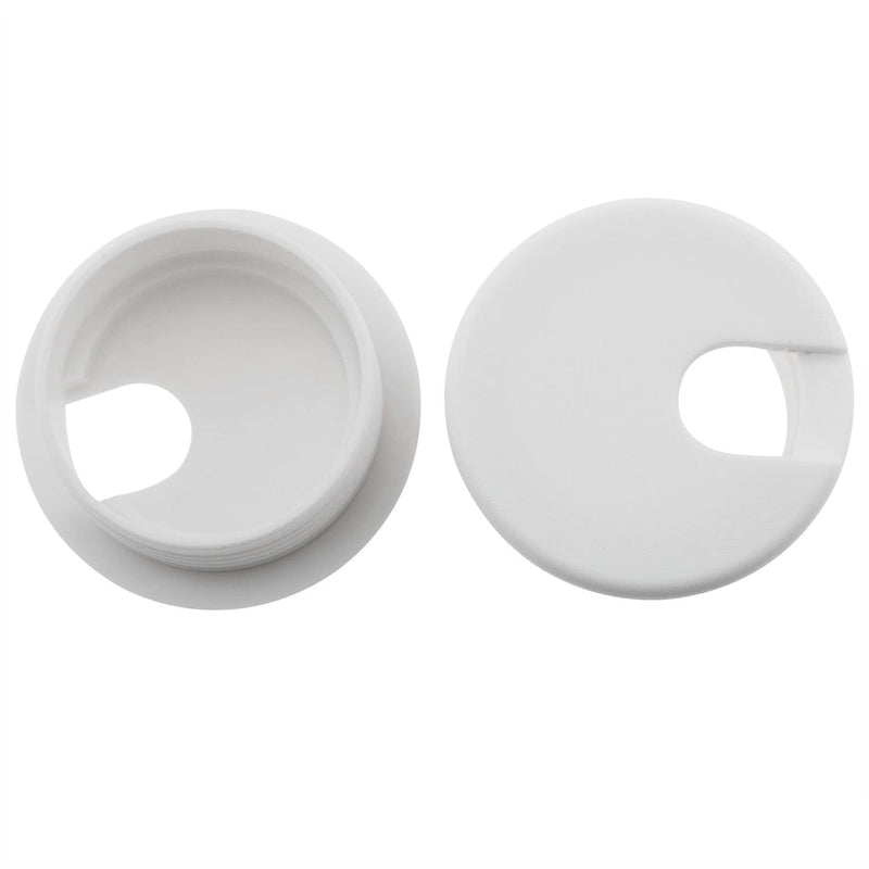 [Australia - AusPower] - 5PCS 1-1/2inch / 38mm Desk Grommet Wire Cord Cable Grommets Hole Cover for Office PC Desk Cable Cord Organizer Plastic Cover, White 5 