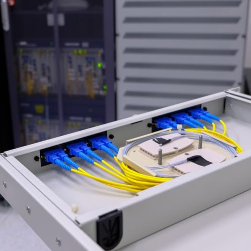 QUARKZMAN Pack of 6 Fibre Optic Adapter LC/APC Coupling Single Mode Duplex Adapter LC-LC/APC for Network Internet Connection