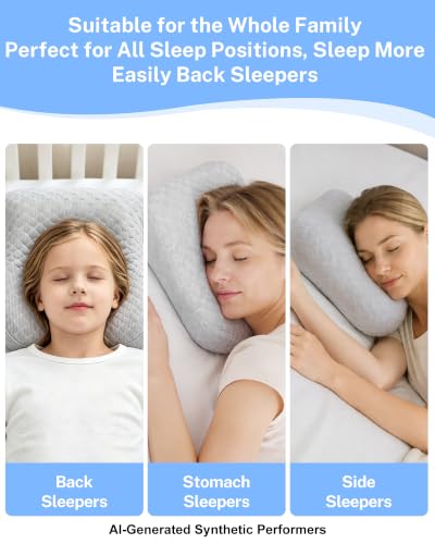 Gray KUAZIDAR ear pillow with hole, side sleeper pillow designed to reduce ear pressure and enhance comfort while sleeping