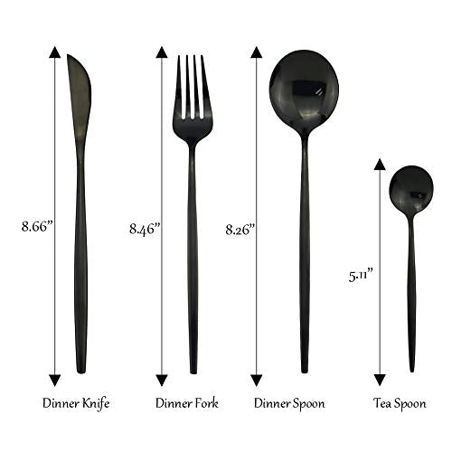 Gold Silverware Set, 24-Piece Stainless Steel Flatware Set Service For 6, Mirror Polished Pink Handle Tableware Cutlery Set Knife Fork And Spoon For Home & Restaurant, Dishwasher Safe 24-Piece Set (Service for 6) Pink Gold