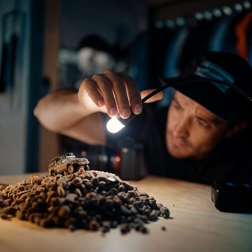 KONDOR BLUE | 15 Inch Firefly Pro D-Tap LED Work Light | Flexible Gooseneck Camera Rig Light, Dimmable 3200K 5500K, Red Blue Blacklight Modes, 96+ CRI, Flicker-Free D-Tap Pro