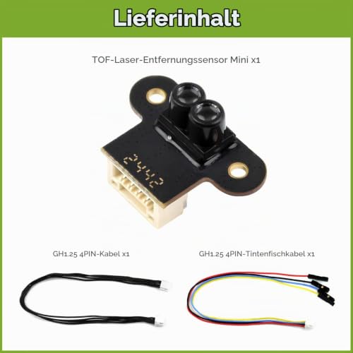 Waveshare TOF (Time of Flight) Mini Laser Range Sensor, UART/I2C Communication Support, Long Range