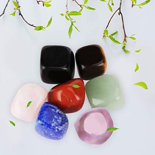 7 Chakra Healing Crystals Stones Set Tumbled Polished Gemstones Agate Reiki Crystals for Meditation Chakra Balancing Energy Healing Yoga Home Décor Women Men