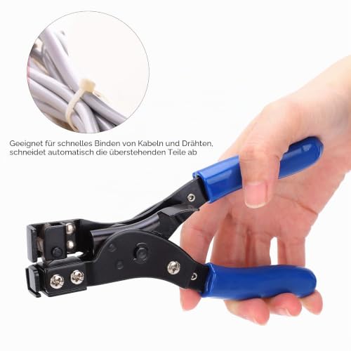 Nylon Ties Tool, Convenient Operation Carbon Steel Cable Tie Pliers for Outdoor Workshop for 2.4-12mm Cable Ties