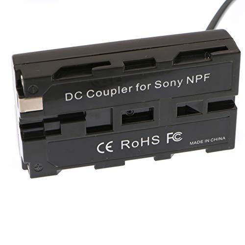 Alvin's Cables D-Tap to NP-F Dummy Battery Coiled Power Cable for Atomos Ninja V | Shinobi, SmallHD, Feelworld Monitor, Replacement for Sony NP-F550 F570 F770 F970 Battery Coiled Cable