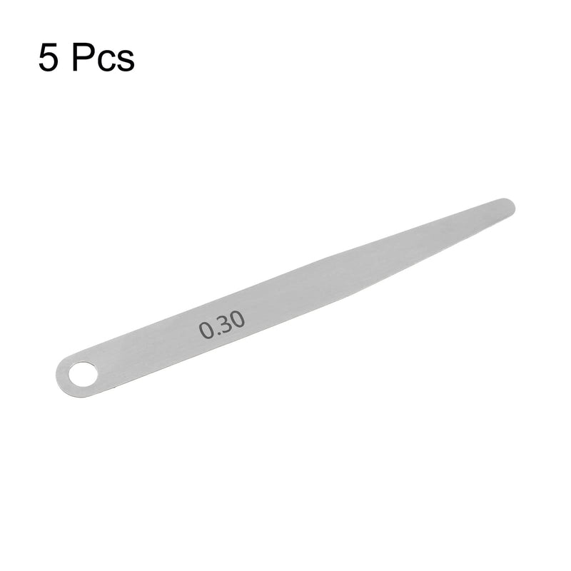 [Australia - AusPower] - QUARKZMAN Feeler Gauge 0.3 mm Thickness Gauge 65MN Steel Metric Gap Measuring Tool Single Blade Pack of 5 