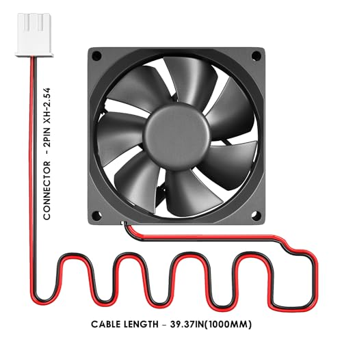 WINSINN DC 60mm Case Fan 24V 6025 Dual Ball Bearing Brushless Cooling 60x25mm 2PIN (Pack of 4Pcs)