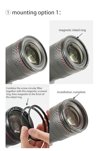 Kase IDIY Inlaid Adapter Kit Converts Conventional Screw-in Filter to Magnetic (82mm) 82mm