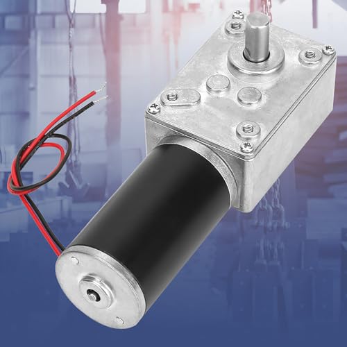 High Torque 12V Gear Motor, 8mm Shaft Low Noise Metal Electric Speed Reduction Motor for Curtain Machines Smart Devices