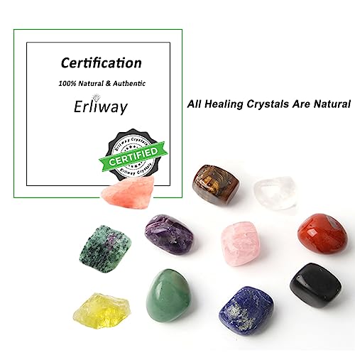Erliway Red Quartz Crystal Tumbled Healing Stones, 1.25-2.0"