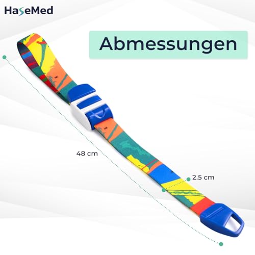 HaseMed Metal-Free Latex Free Colorful - 3 Pack Tourniquet for Medical Applications, Elastic and Safe, Ideal for Emergencies and Hospitals