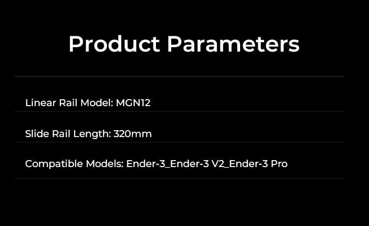 Creality Upgraded Ender-3 Linear Rail Guide Kit MGN12 320mm - High Precision, High Speed Printing, and Long Service Life - Easy to Modify, Compatible with Ender-3, Ender-3 Pro, Ender-3 V2