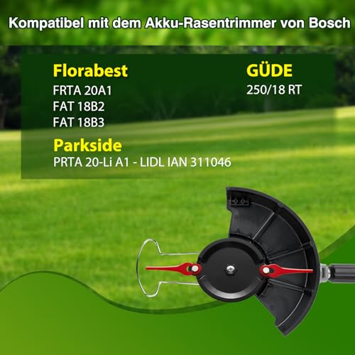 Double Blade Cutting Disc with 20 Blades Compatible with Florabest FRTA 20 A1 Edge Cutter, FAT 18B2, FAT 18B3, Güde 250/18 RT, Parkside PRTA 20-Li A1 - LIDL IAN 311046, Mounting Screws 1 X Cutting Disc, 20 Blades